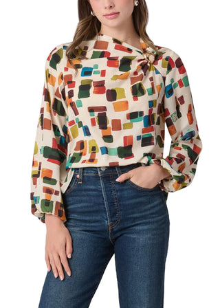 Paxton Top - Ivory Multi