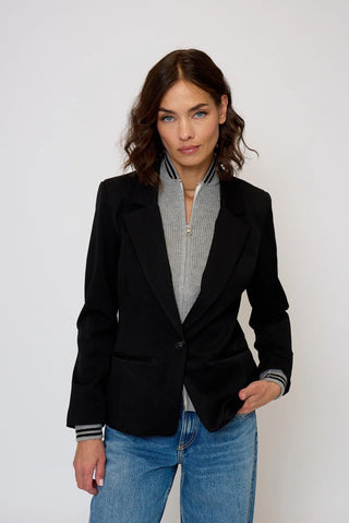 Maribel Ponte Blazer with Dickey- Black