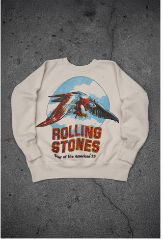 Rolling Stones Sweatshirt- Tan