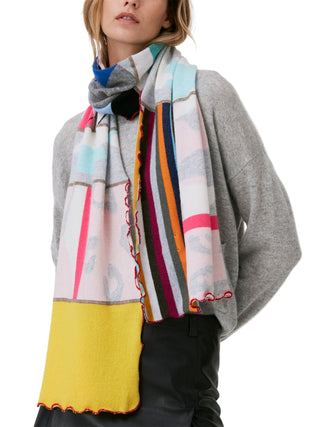 Patchwork Cashmere Scarf- Unique Mixed Patchwork