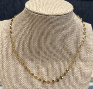 18K Gold Sunflower Dainty Chain Necklace