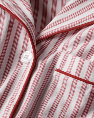 Pima Pajama Set - Antique Red Ticking