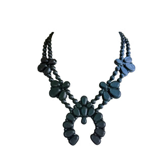 Night Bloom Necklace - Midnight Blue