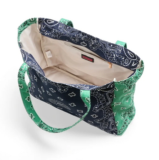 Bailey Tote - Navy/Green